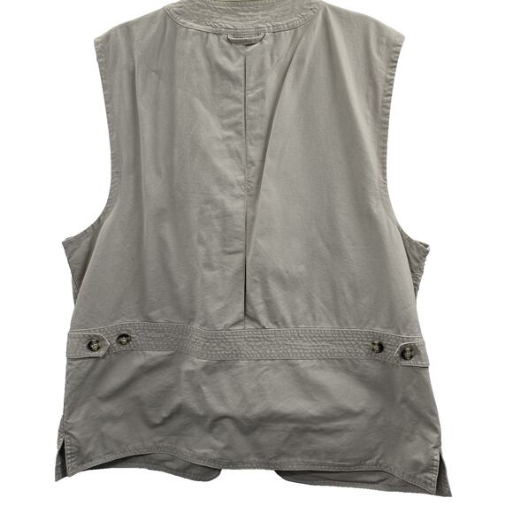 LL Bean Fishing Vest XL Half Moon Pocket Angler Outdoor Gorpcore L.L. Bean Khaki - Picture 2 of 15